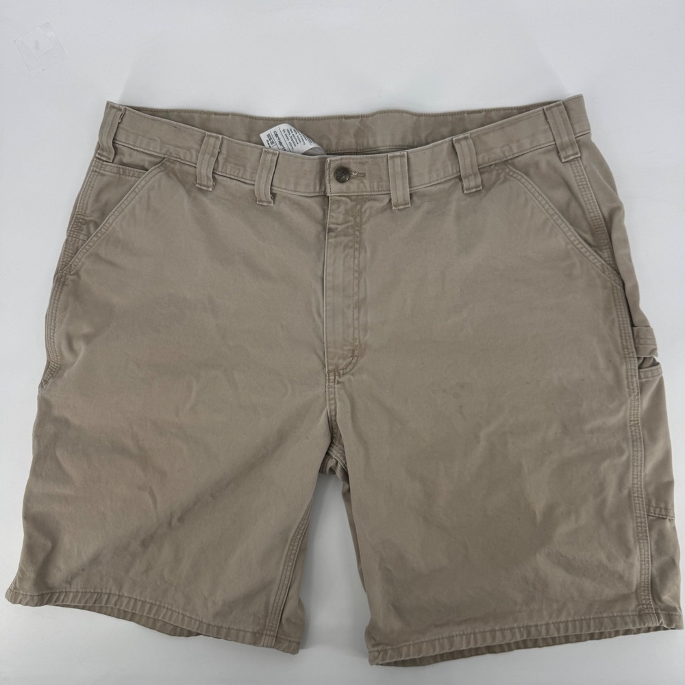 Carhartt Mens Tan Relaxed Fit Carpenter Shorts 100245-285 Size 44 Cotton Canvas